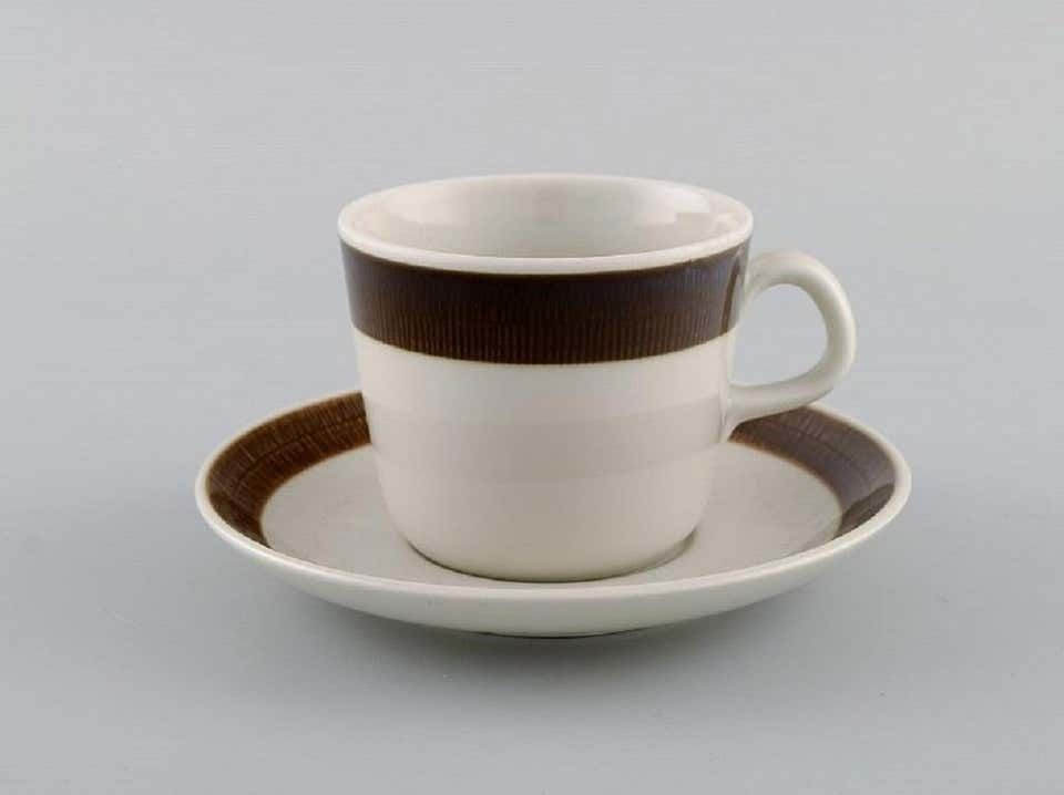 Hertha Bengtsson For Rörstrand, 10 Koka Coffee Cups With Saucers photo furniture