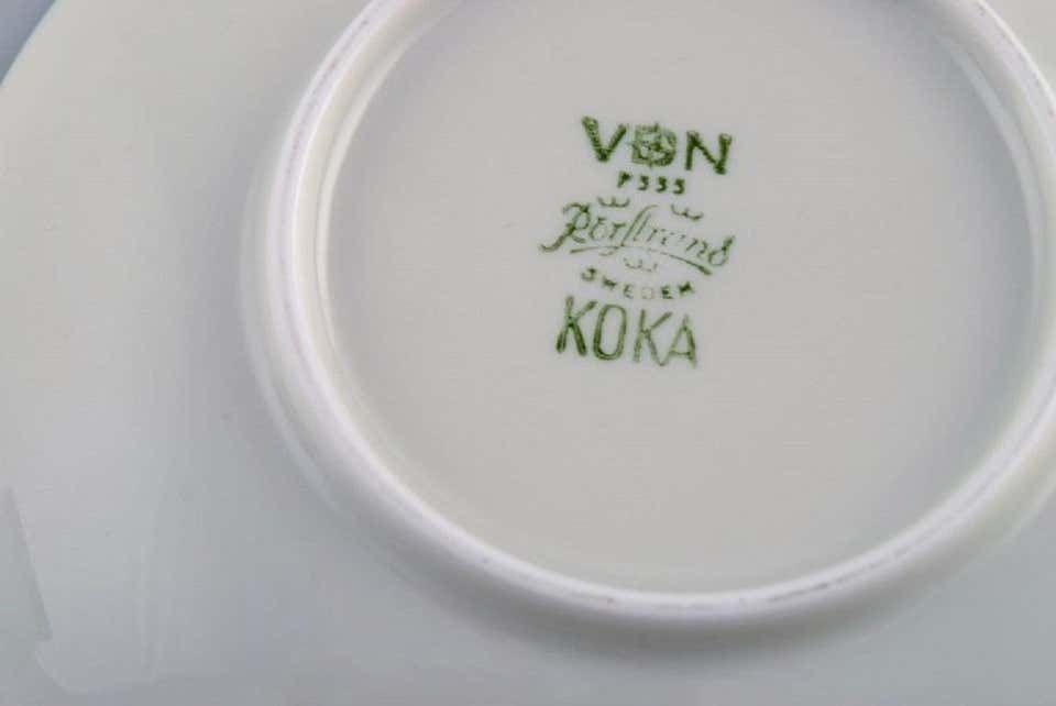 Hertha Bengtsson For Rörstrand, 10 Koka Coffee Cups With Saucers photo 461.0