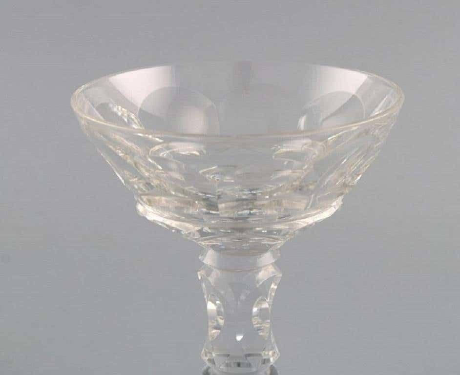 Baccarat, France, 9 Art Deco Champagne Bowls In Clear Crystal Glass photo Home Decor