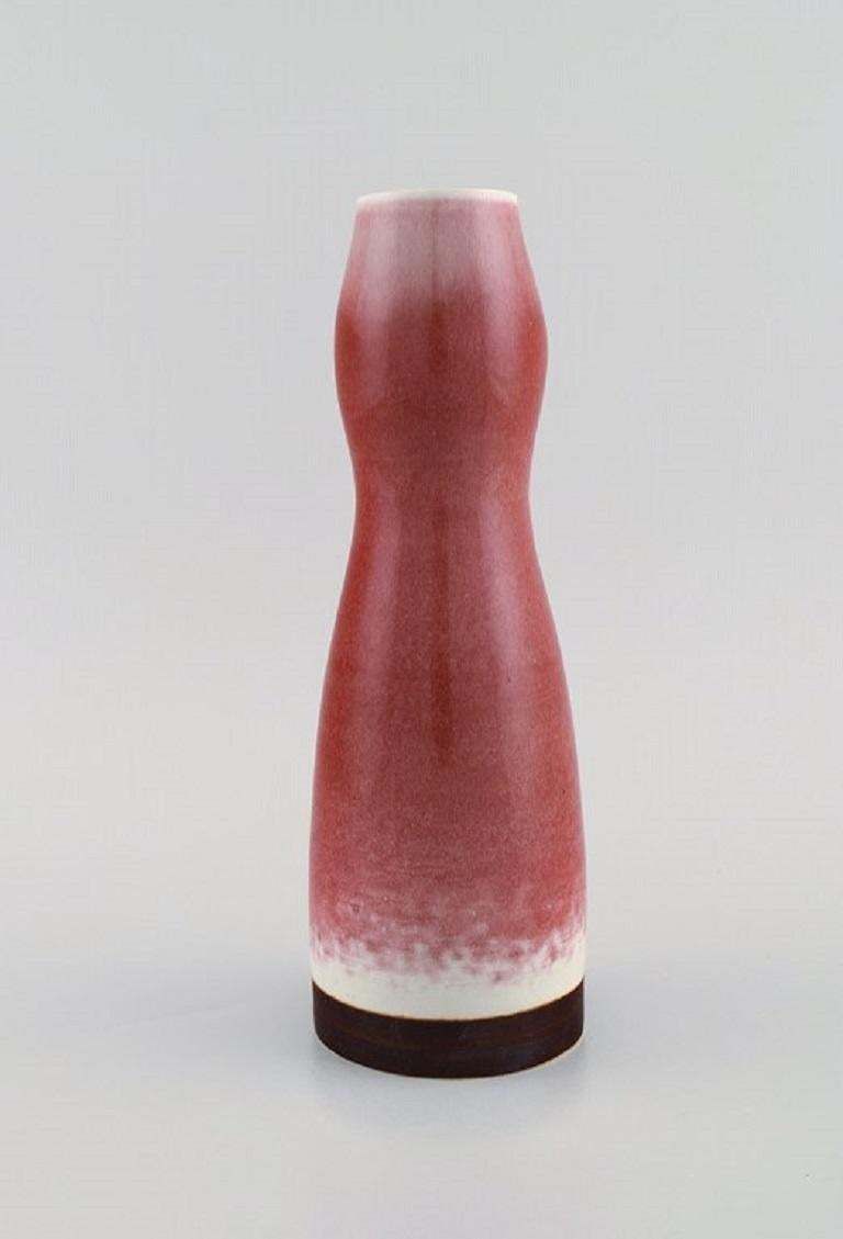 Liisa Hallamaa For Arabia, Unique Vase In Glazed Ceramics, 1960s photo for sale