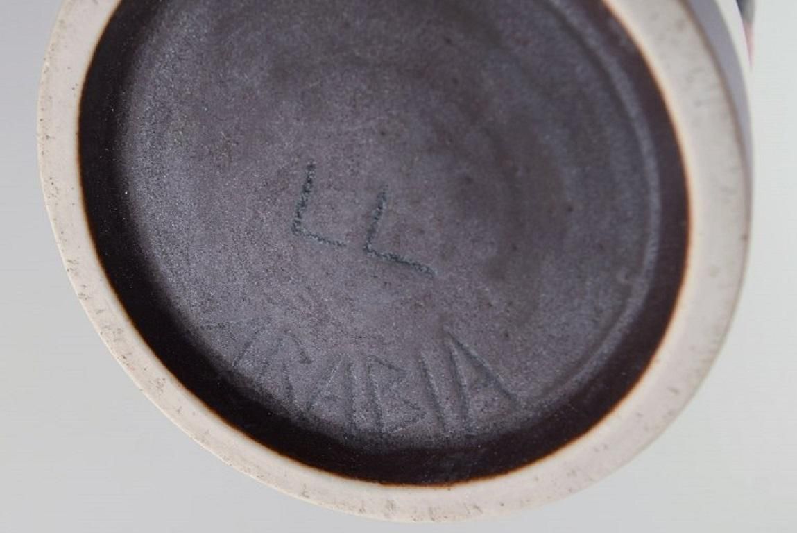 Liisa Hallamaa For Arabia, Unique Vase In Glazed Ceramics, 1960s photo buy