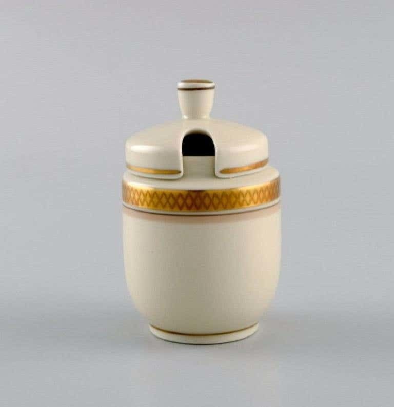 Royal Copenhagen Golden Horns, Mustard Jar, Salt And Pepper Shaker, 1960s photo Home Decor