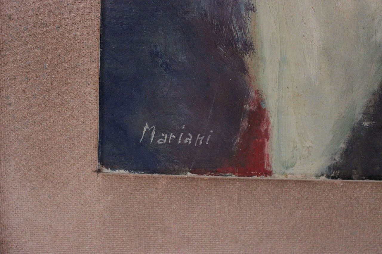 Oil On Canvas Portrait Of A Woman By Mirko Mariani, 1970s photo for sale