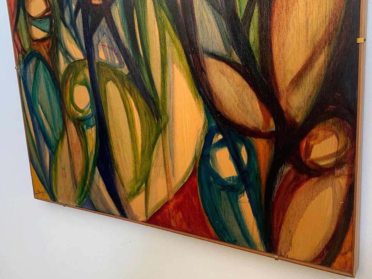 Oil On Panel By Maria Luisa Stanzani, 1978 photo Art