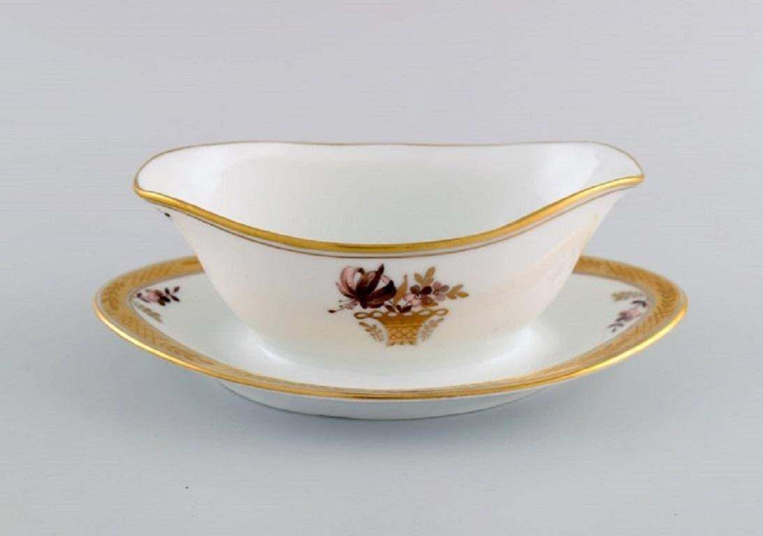 Two Royal Copenhagen Golden Basket Sauce Bowls In Porcelain With Flowers photo Home Decor