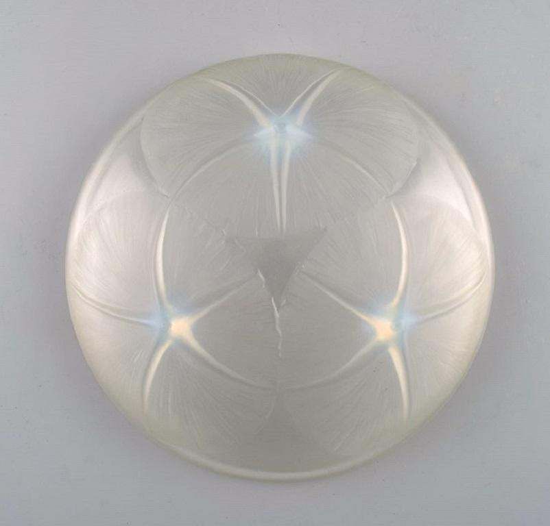 Early René Lalique Volubilis Bowl In Clear And Frosted Mouth Blown Art Glass photo vinterior