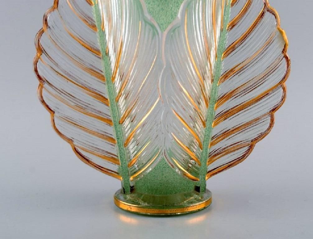 Pierre Gire, Aka Pierre D'avesn, Rare Art Deco Vase In Art Glass photo for sale