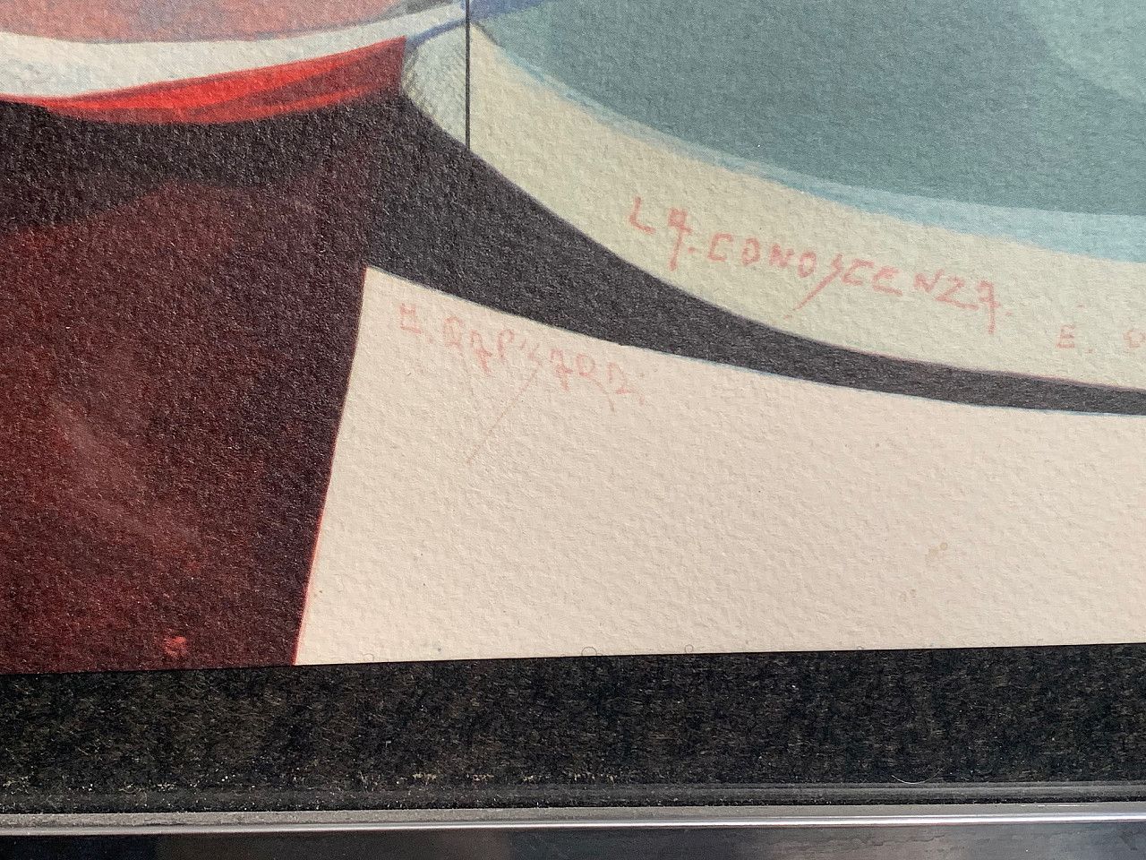 Charcoal And Watercolour Knowledge And Power By Alfio Rapisard, 1960 photo 522.08