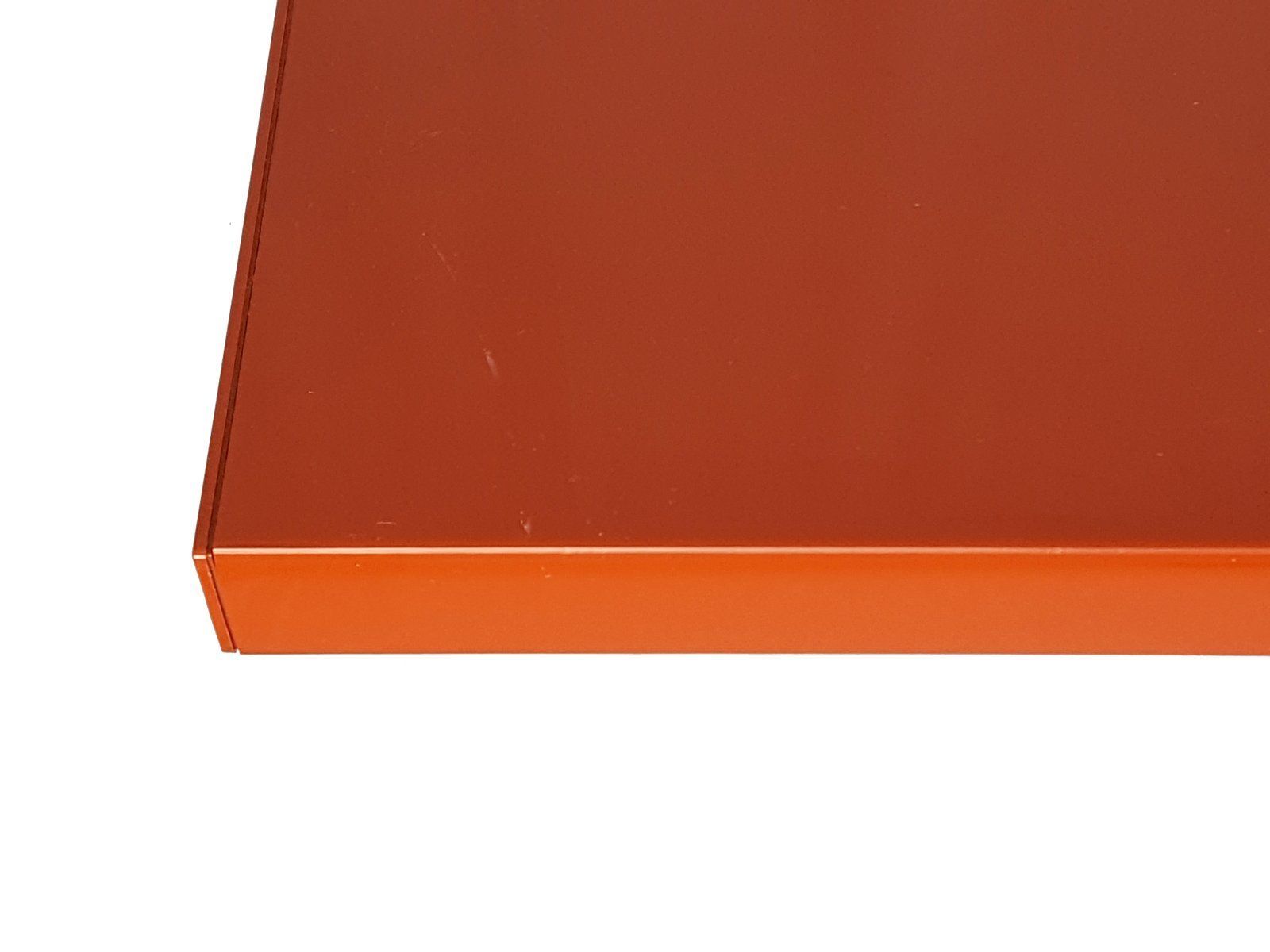 Red Brick Plastic & Chrome Plated Metal Shelves From Elco, Set Of 2 photo 975.0