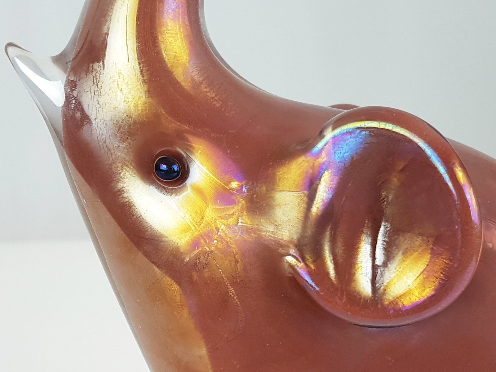 Red Murano Glass Elephant From Archimede Seguso, 1960s photo for sale
