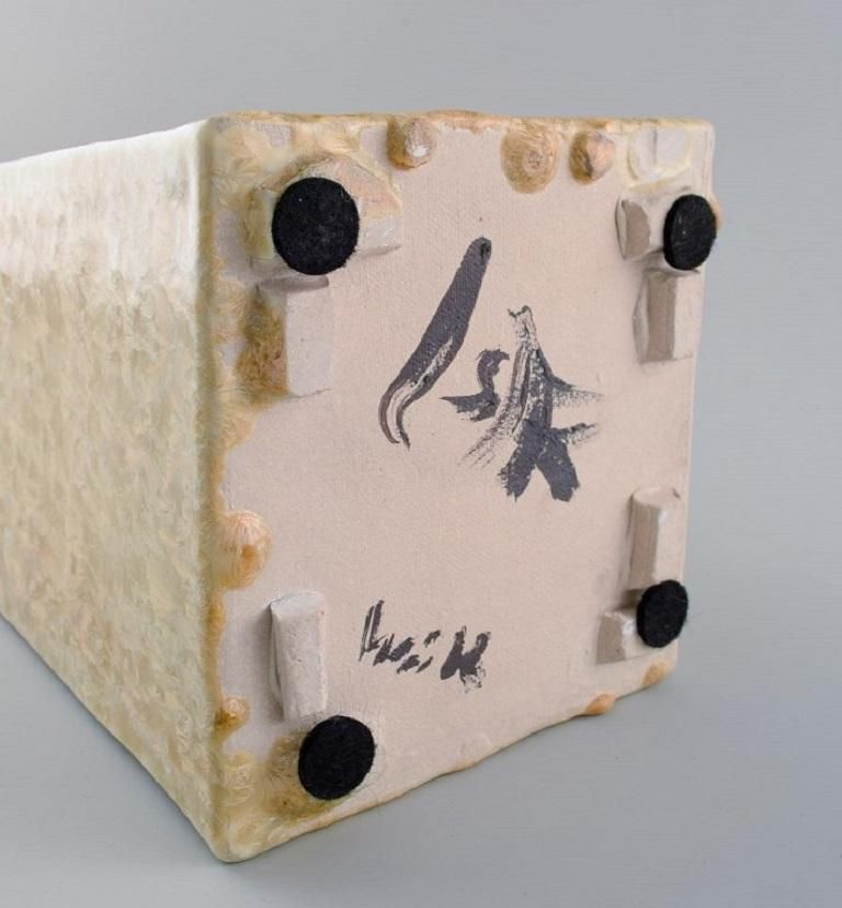 photo for sale Isak Isaksson, Swedish Ceramicist, Colossal Unique Vase In Glazed Ceramics