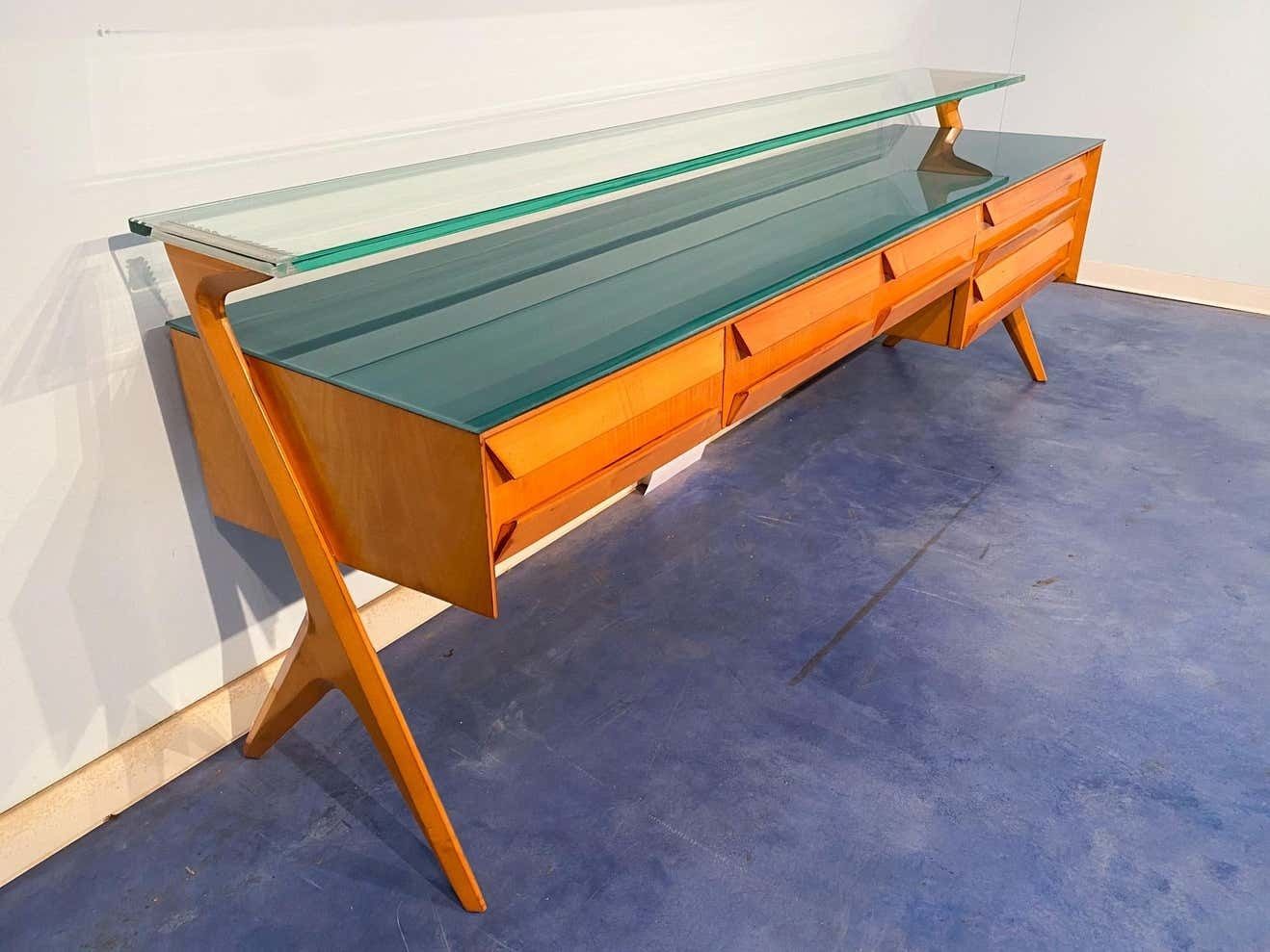 Italian Mid Century Sideboard Or Vanity Dresser By Vittorio Dassi 1950s photo Furniture