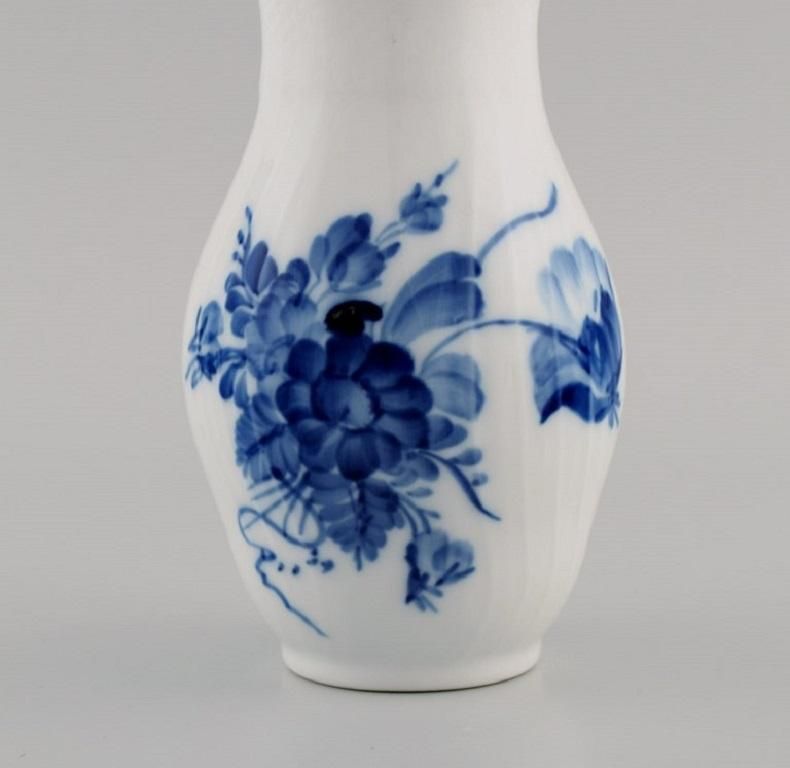 Two Royal Copenhagen Blue Flower Curved Vases, 1980 1984 photo for sale