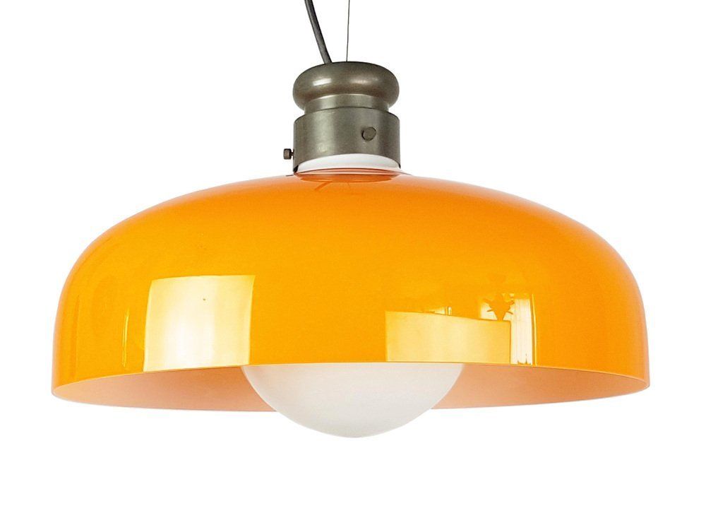 Orange Murano Glass Pendant Lamp By Alessandro Pianon For Vistosi, 1960s
