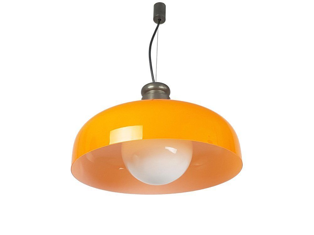 Orange Murano Glass Pendant Lamp By Alessandro Pianon For Vistosi, 1960s photo vintage