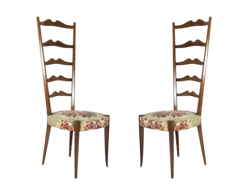 Italian High Back Chairs From Minotti, 1950s, Set Of 2