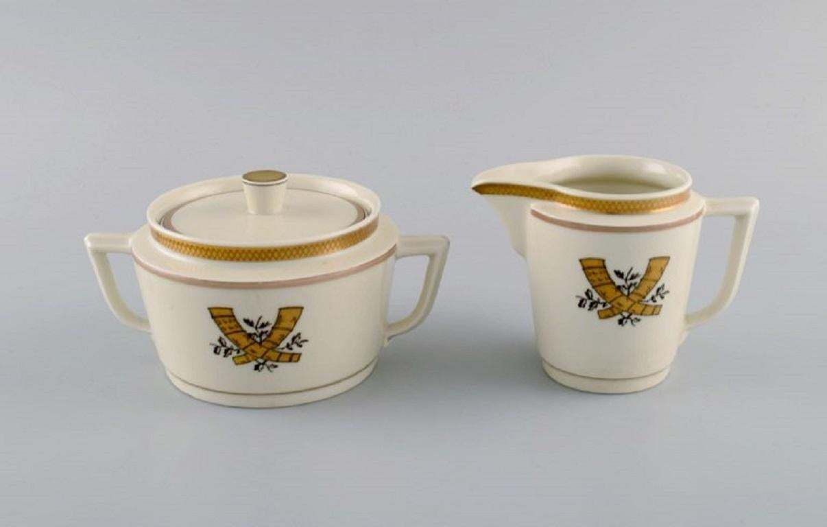Royal Copenhagen Golden Horns Coffee Service For 10 People, 1960s photo vinterior