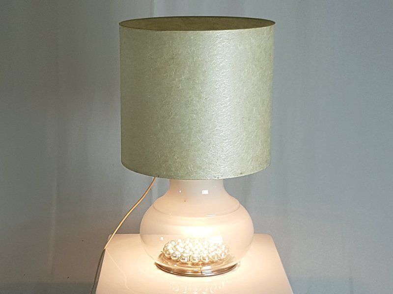 photo for sale Large Italian Glass And Fiberglass Table Lamp, 1970s