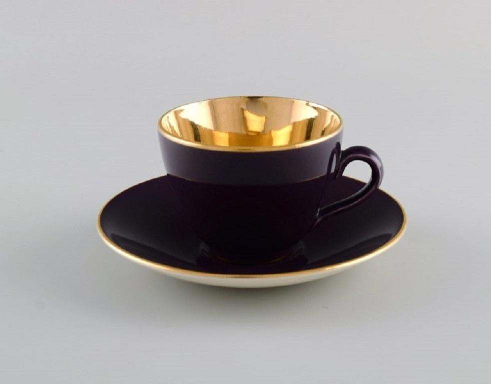 Three Royal Copenhagen / Aluminia Confetti Movcha Cups With Saucers photo furniture