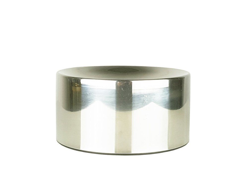 Steel And Black Plastic Table Ashtray By Emma Gismondi Schweinberger For Artemide, 1960s