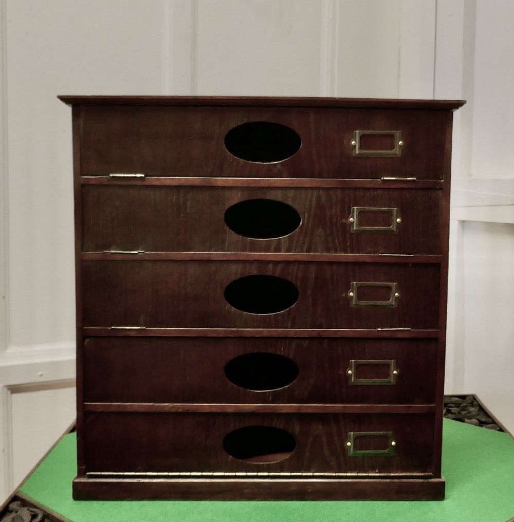 Art Deco Desk Top Filing Cabinet, Music Cabinet