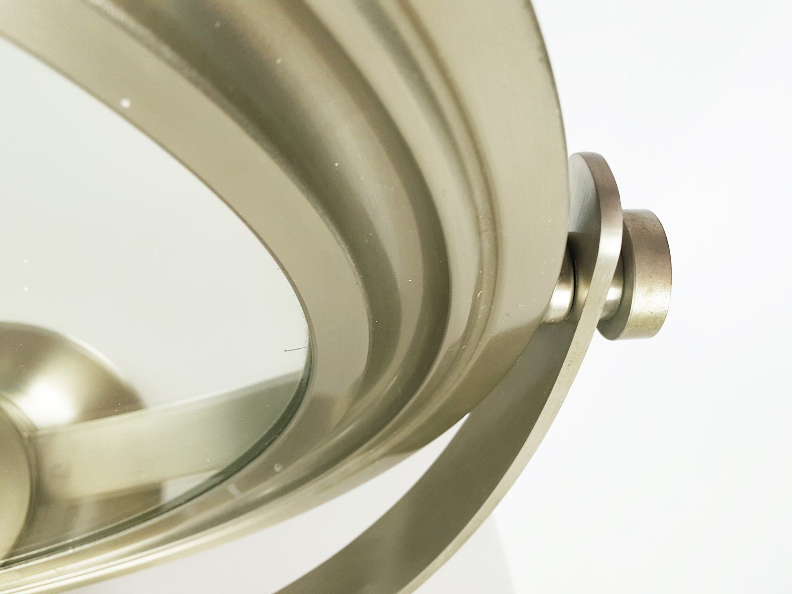 photo furniture Nickel Plated Metal Table Mirror In The Style Of Sergio Mazza For Artemide