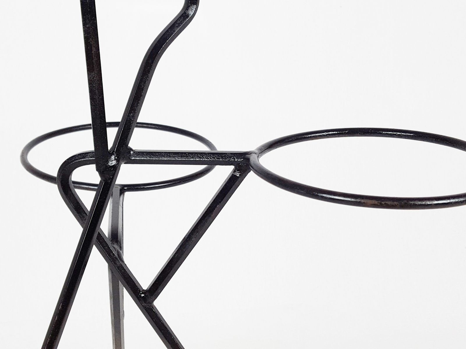Mid Century Black Metal Rod Plant Stand photo Home Decor