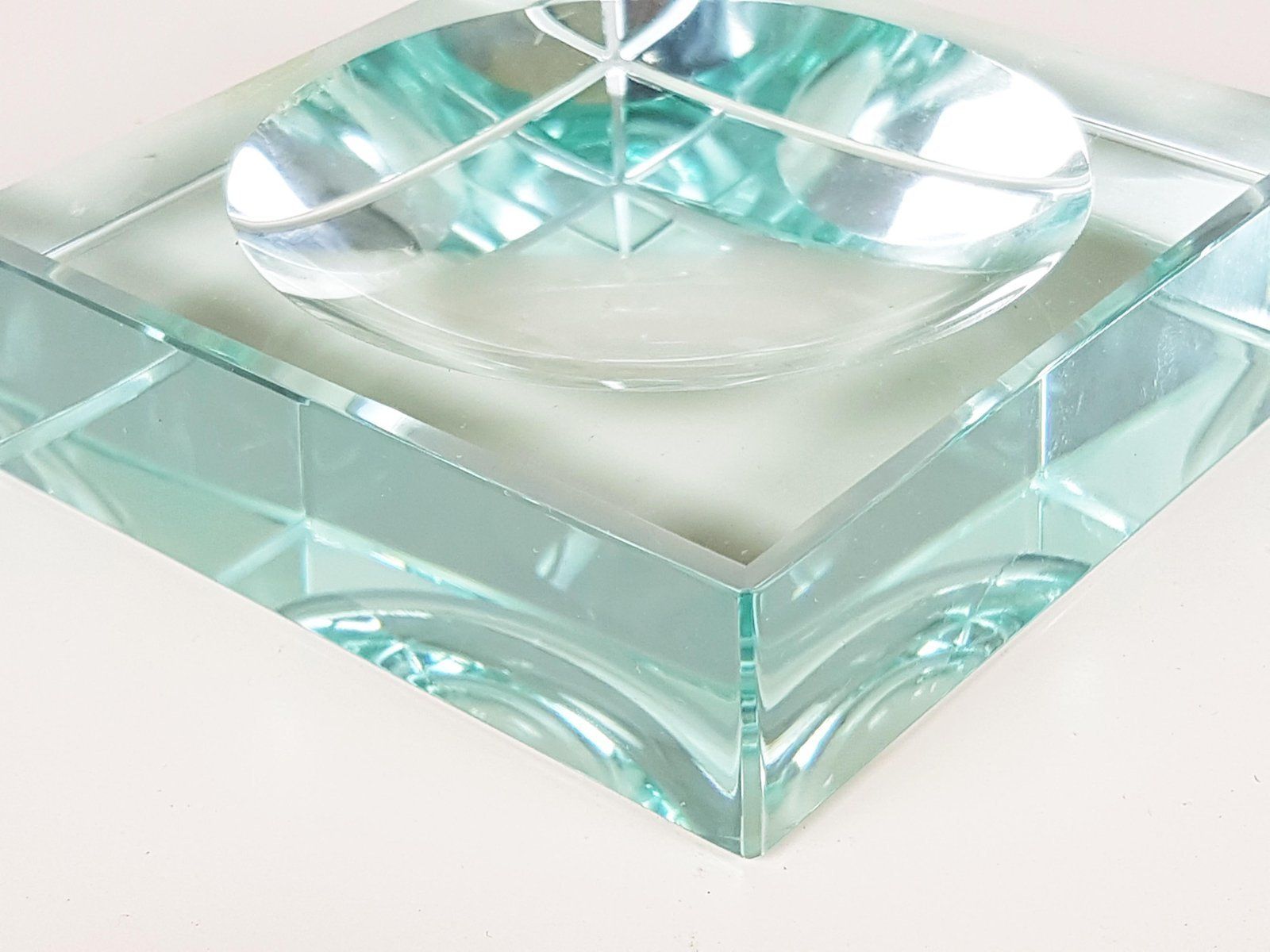 Cut Glass Ashtrays And Picture Frame From Gallotti And Radice  1980s  Set Of 2 photo buy