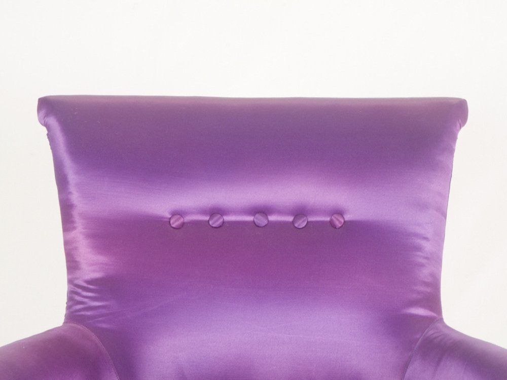 Italian Purple Armchairs 1950s Set Of 2 photo vinterior