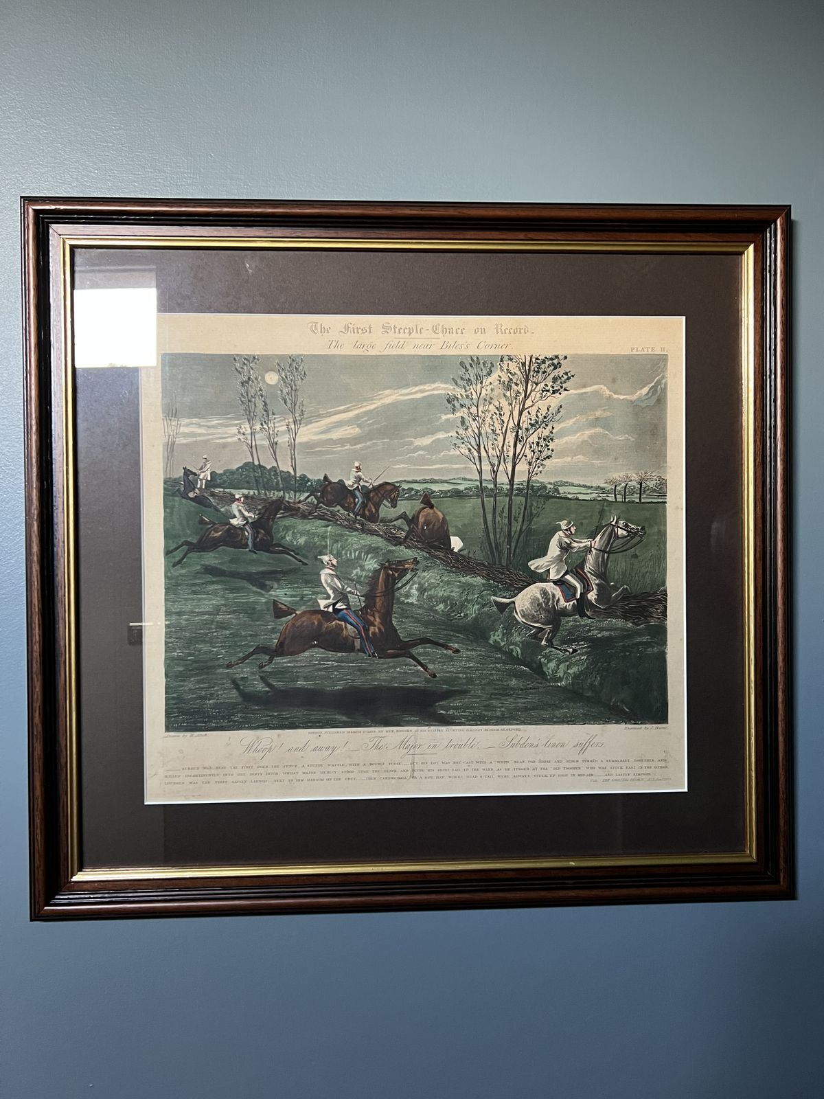 The First Steeple Chase   Set Of 4 Hand Coloured Aquatints By H Alken And J Harris photo Art