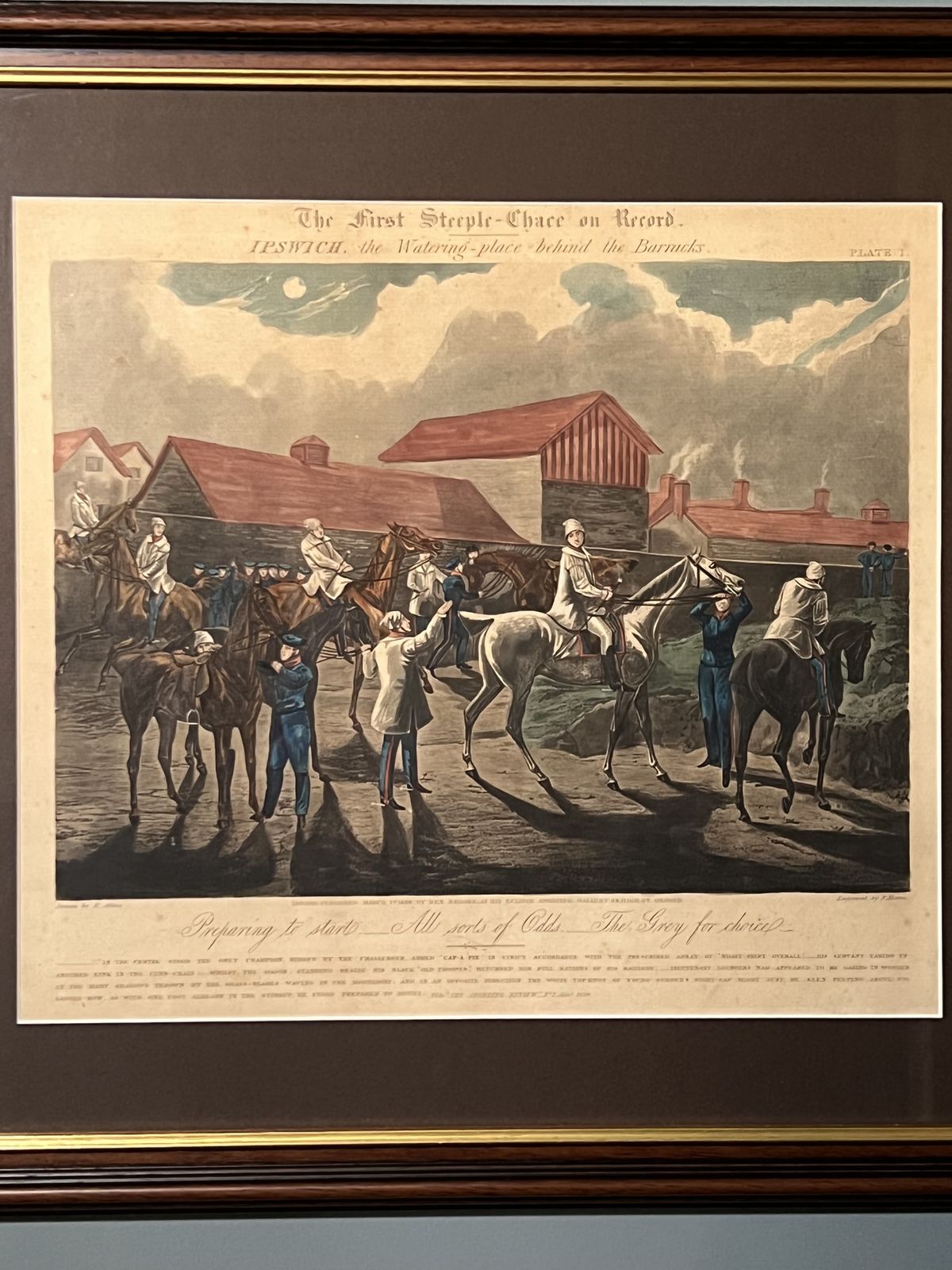 The First Steeple Chase   Set Of 4 Hand Coloured Aquatints By H Alken And J Harris