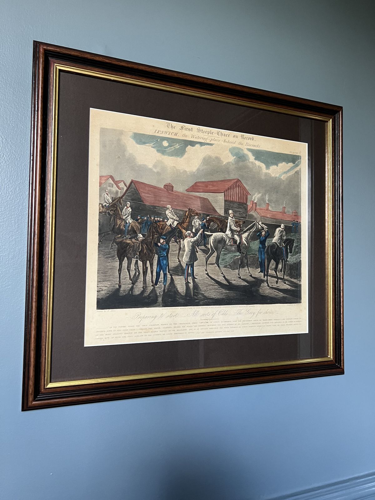 photo furniture The First Steeple Chase   Set Of 4 Hand Coloured Aquatints By H Alken And J Harris