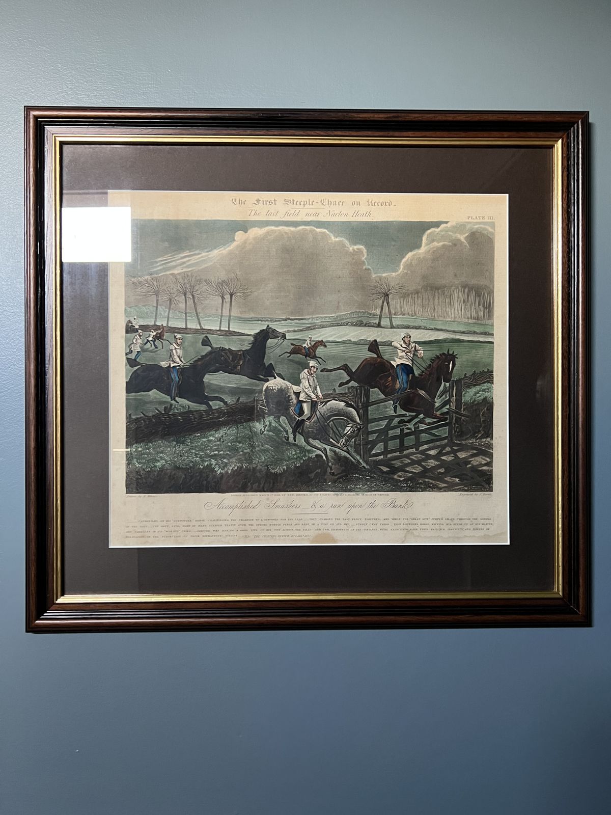 photo for sale The First Steeple Chase   Set Of 4 Hand Coloured Aquatints By H Alken And J Harris