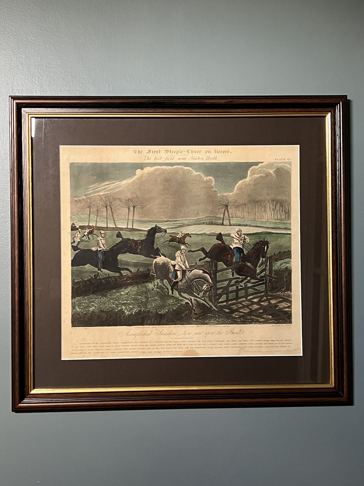 Art The First Steeple Chase   Set Of 4 Hand Coloured Aquatints By H Alken And J Harris photo