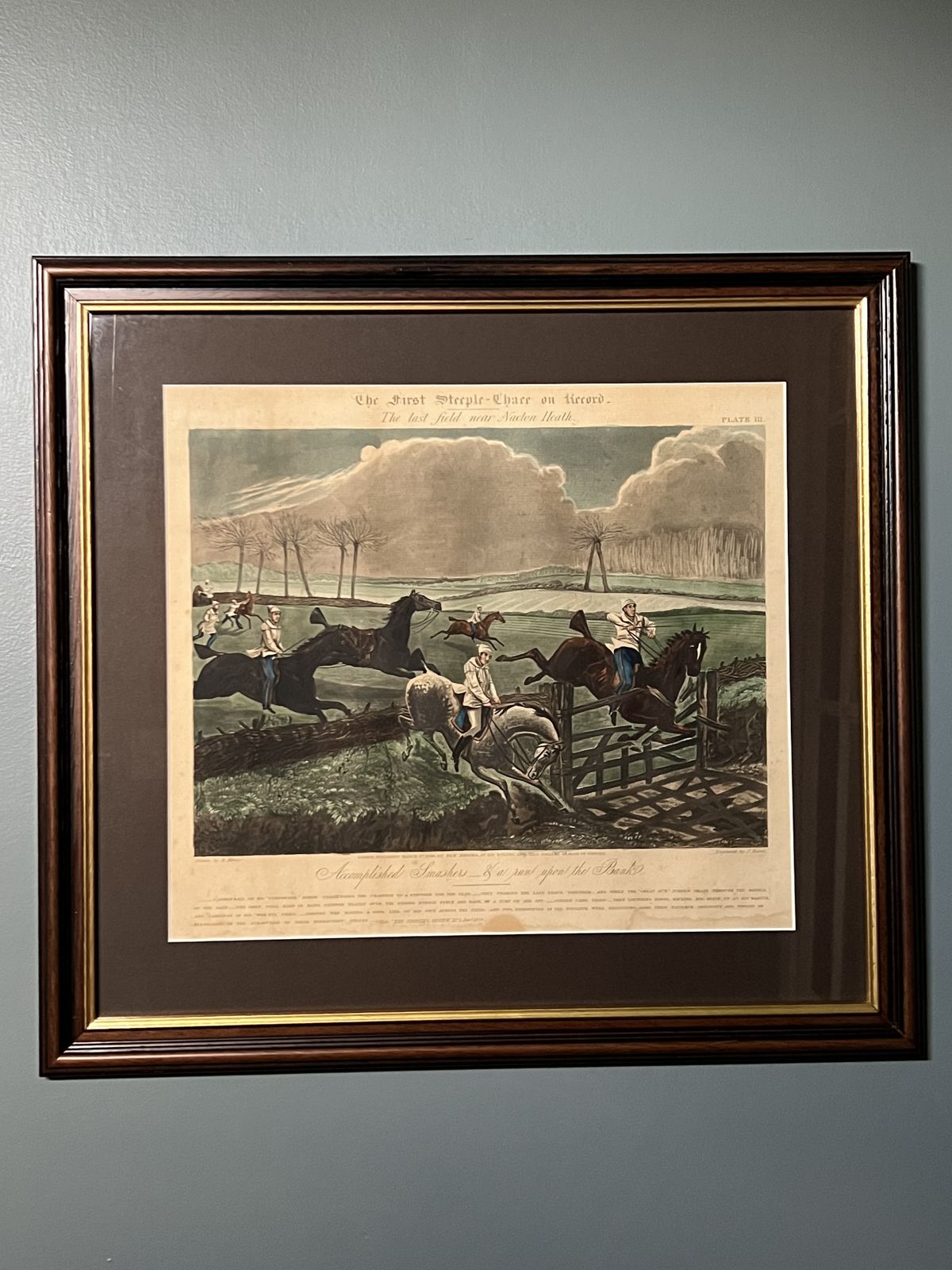 photo vinterior The First Steeple Chase   Set Of 4 Hand Coloured Aquatints By H Alken And J Harris