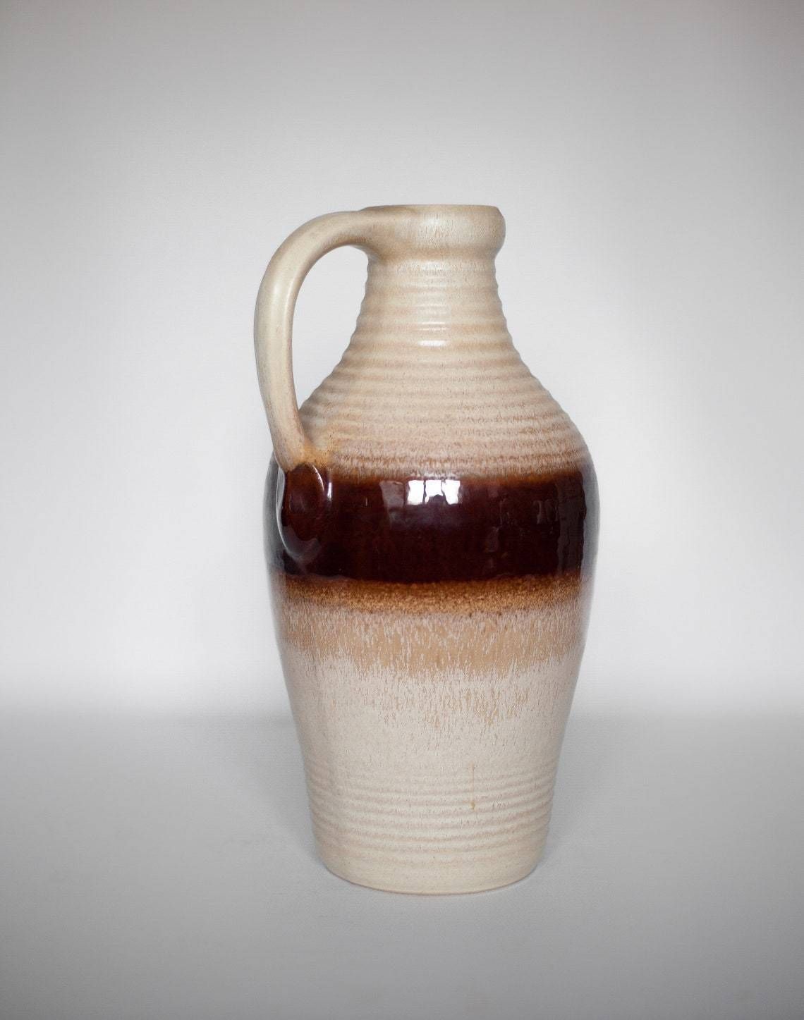 Large Vase West Germany Bay 631 40, Flower Pot, Base For Lamp, Pottery, Collection, Interior Design, Retro, 70's photo buy