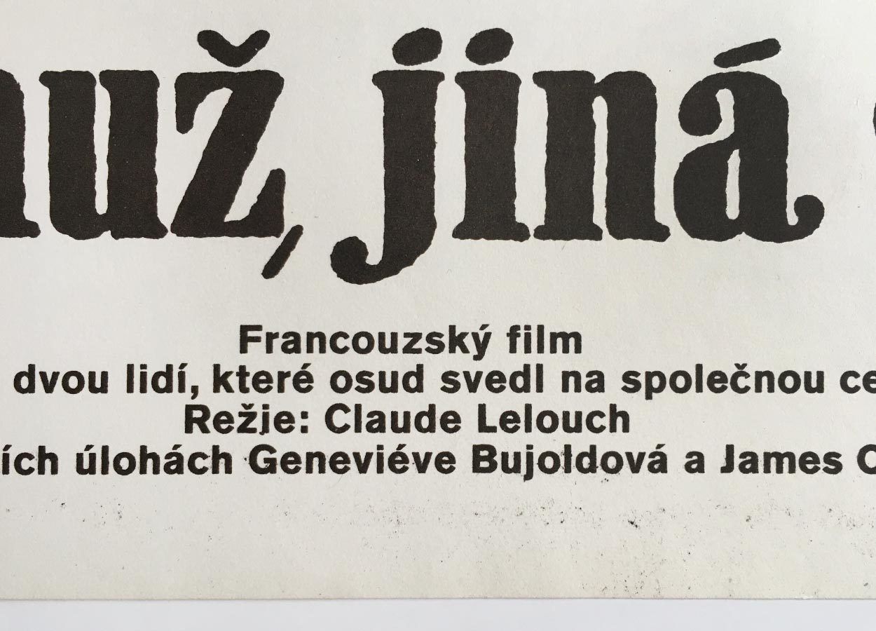 Original Film Poster, Another Man, Another Chance, Vlasta Dyrynková, 1981, Genuine Czech Vintage Print photo furniture