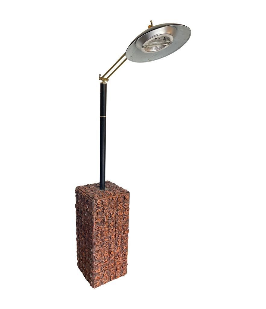 photo furniture A Unique Tiled Floor Lamp By Renowned Artist Ron Hitchins With 265 Individual Handmade Tiles