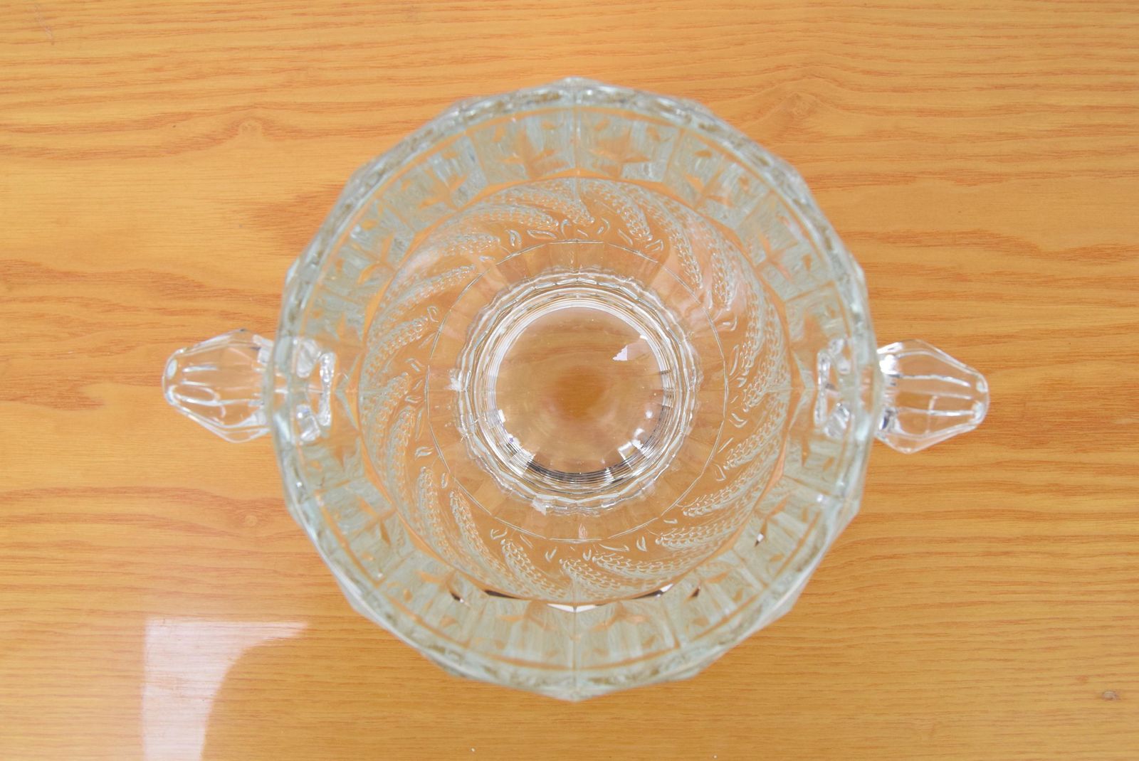 Mid Century Glass Vase Bohemia Glass 1960's photo 235.0