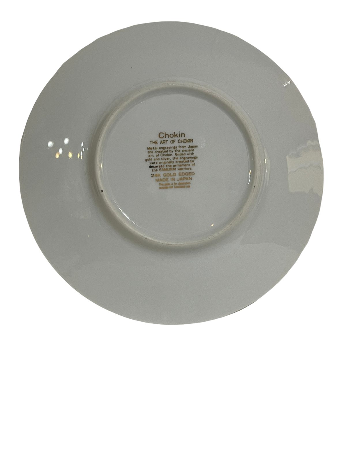 Ceramic Plate, Vintage, Chokin, Decorated With 24k Gold, Japan photo furniture