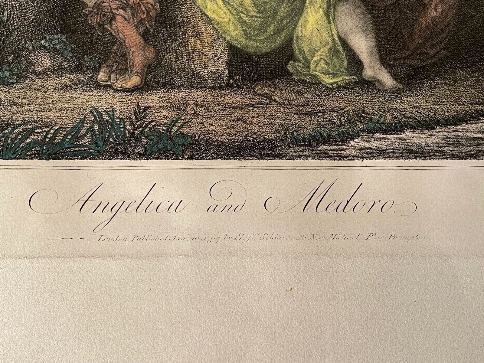Watercolor Print "Angelica And Medoro" XX Watercolor Print photo vinterior