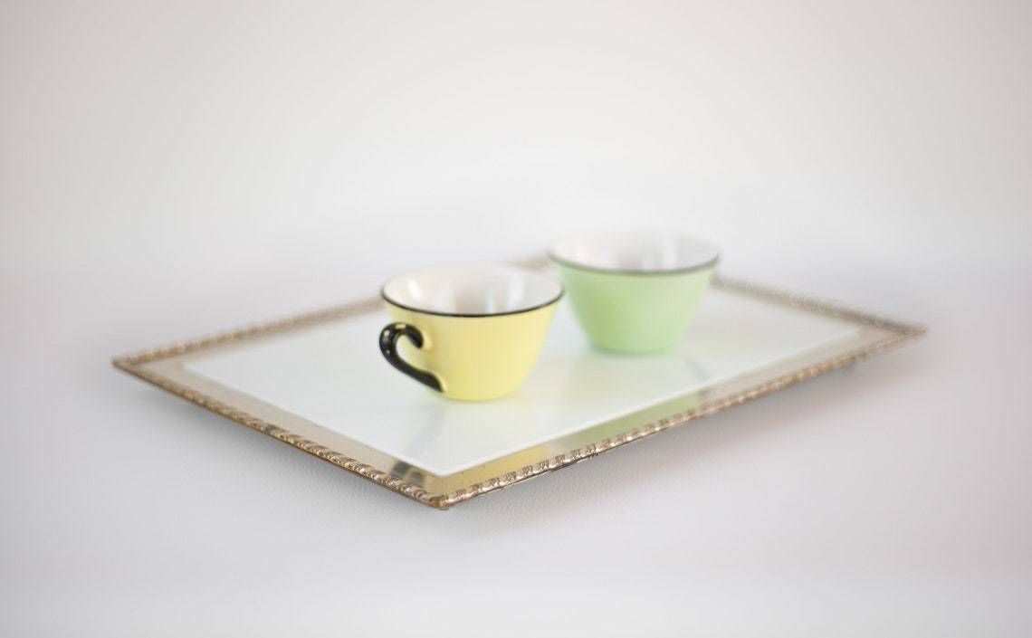 Vintage Italian Top  Silver Metal And Porcelain Top  Cake Presentation  Macaroons  Serving Dish  Underside  Tray  Trivet photo 53.0