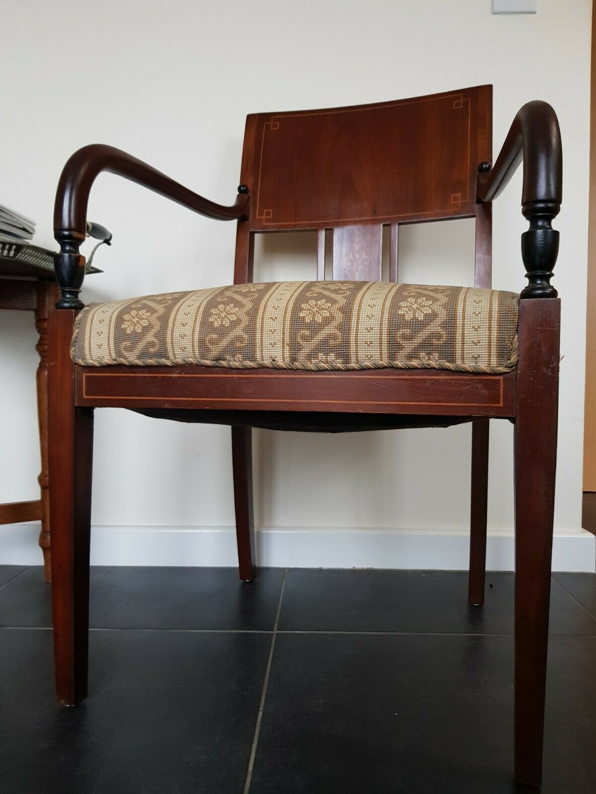 photo for sale Rare Stunning Mid 19th Century Danish Empire Armchair