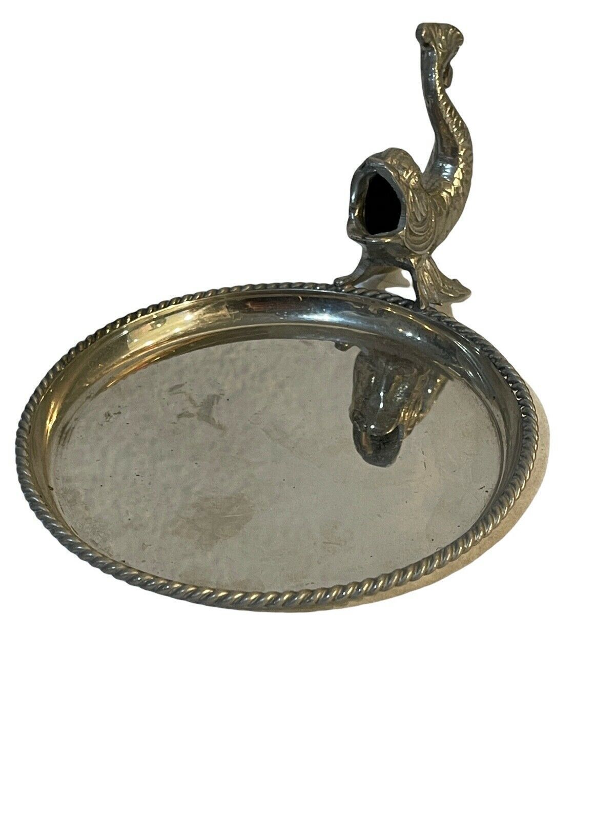 Sottobottiglia In Silver Plate, Twentieth Century, With Elegant Stylized Handle photo for sale