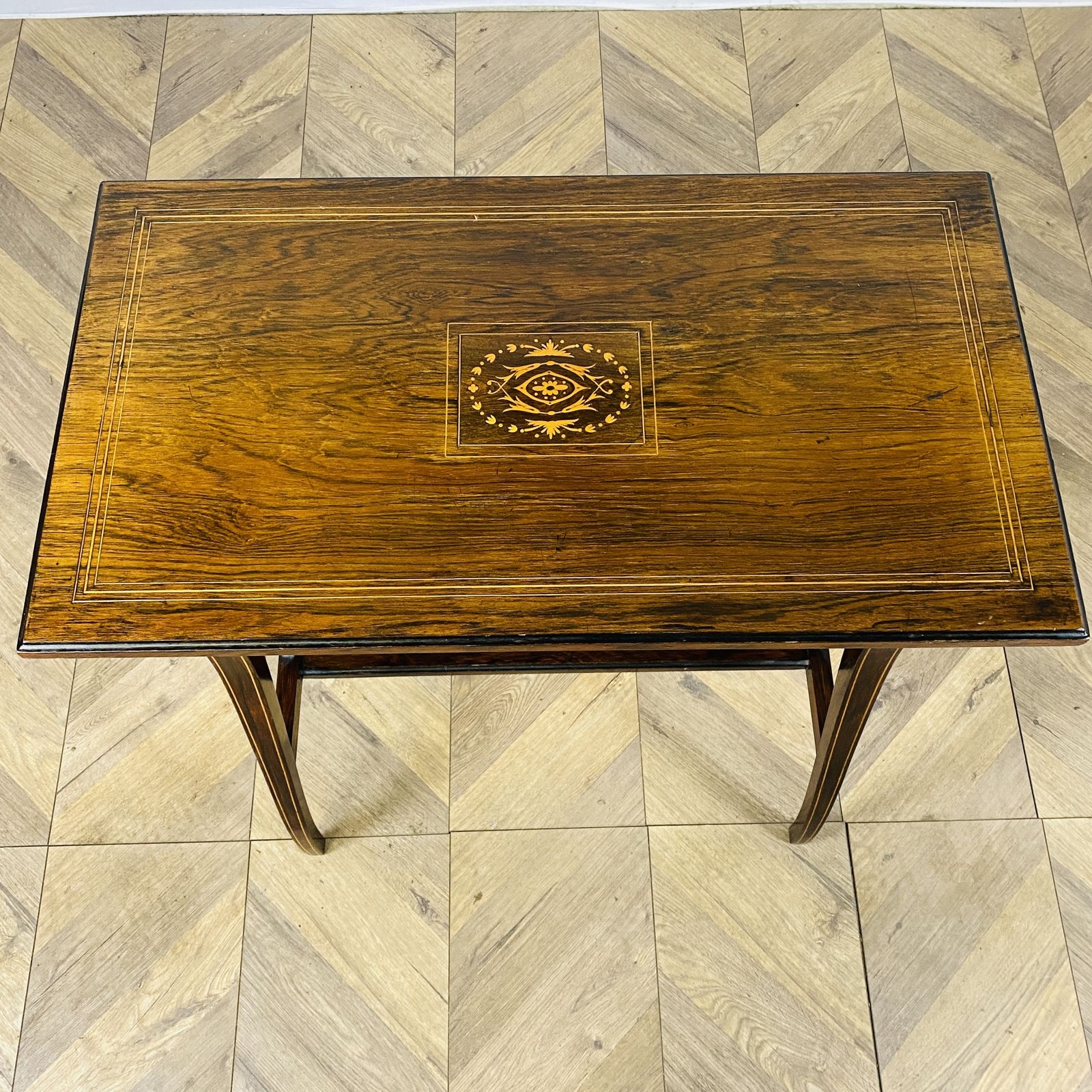 Victorian Inlaid Rosewood Two Tier Side Table, 1880s photo buy