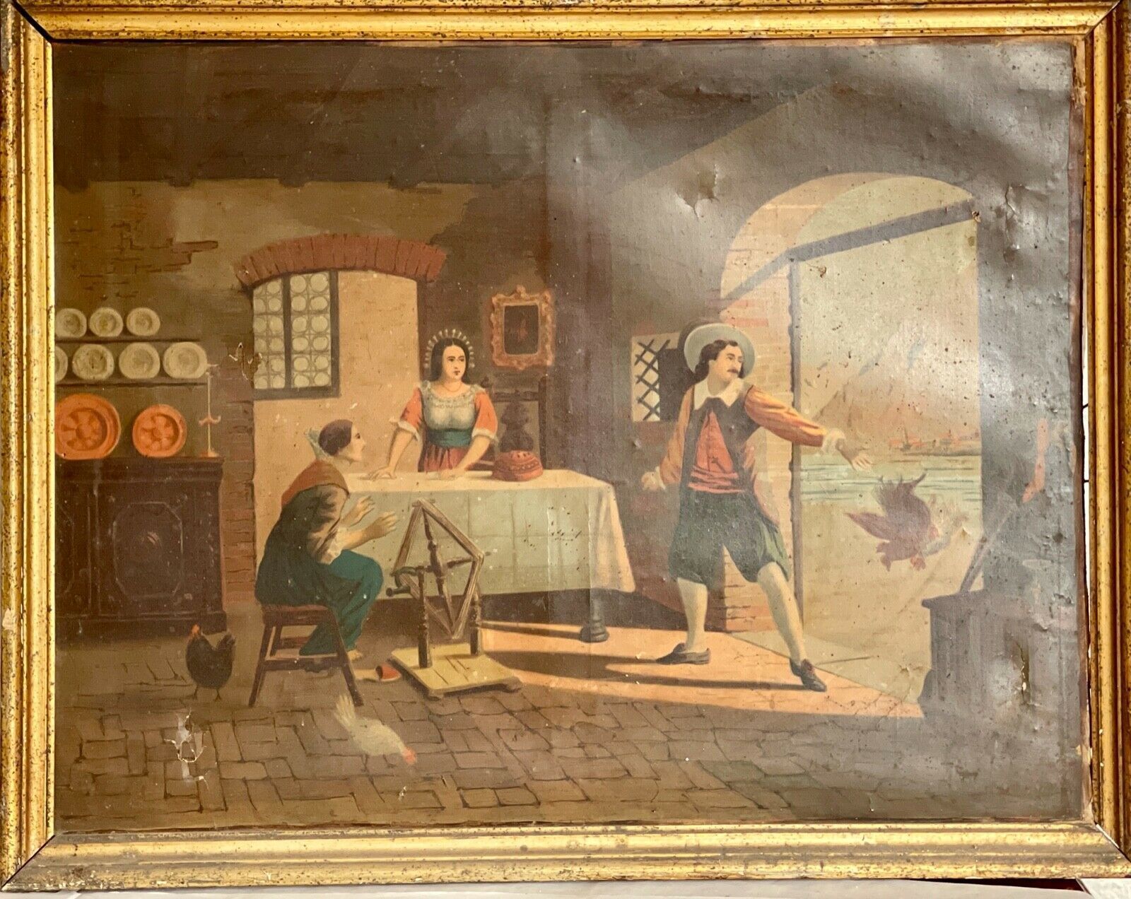 Oliografia To Restore (As Per The Pictures) Pastoral Scene