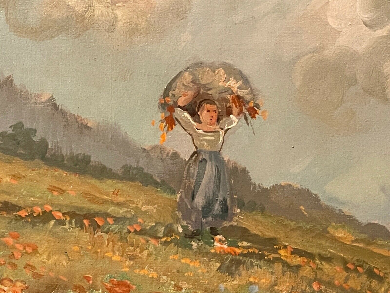 Painting Oil On Canvas Signed De Carlis Pastoral Scene Twentieth Century photo 517.92