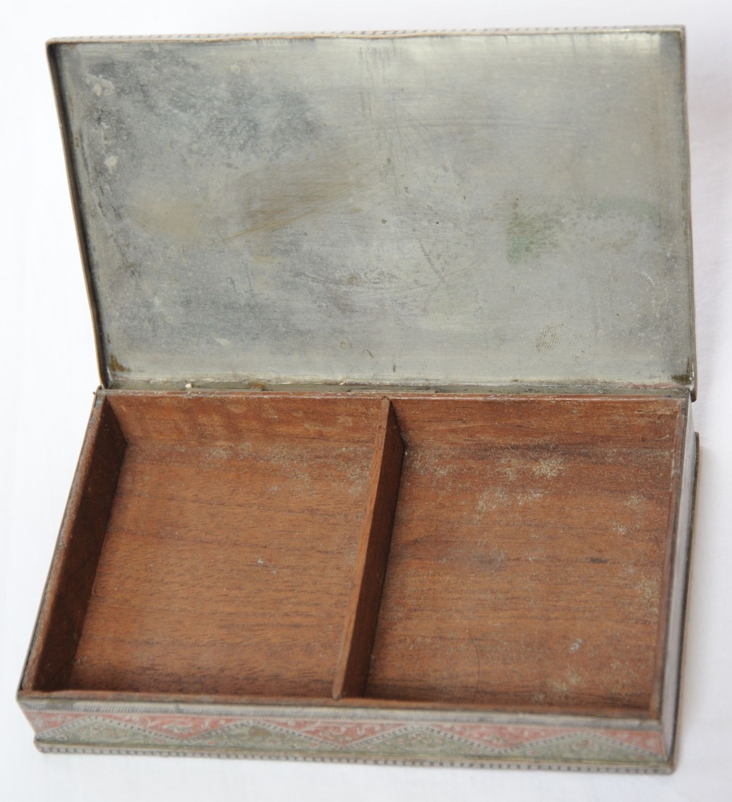 280.0 Antique Indian Engraved Brass Box In Mughal Islamic Style photo