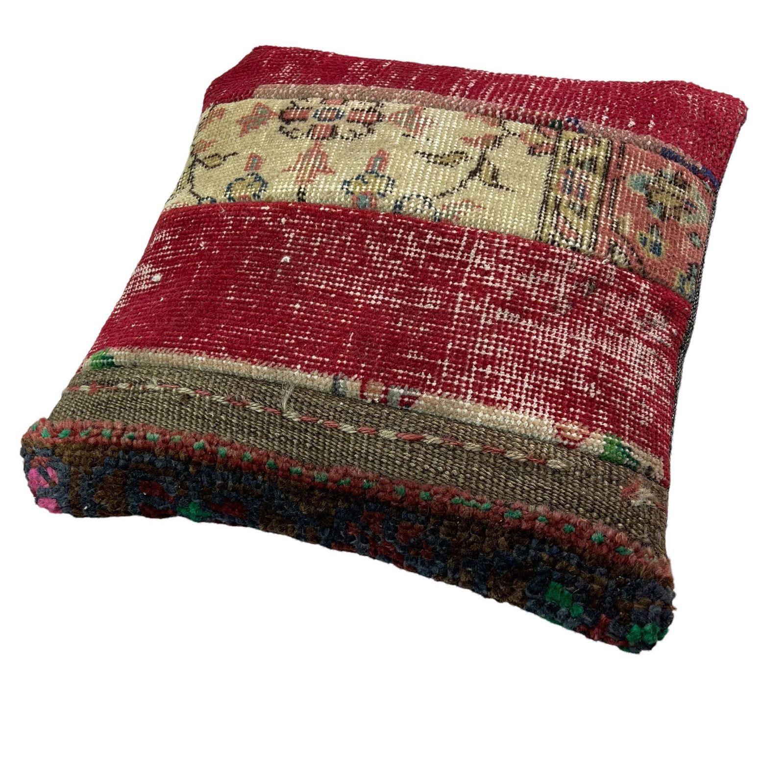 16x16 Vintage Patchwork Home Decor And Turkey Pillow, 40 X 40 Cm Square Rug Cushion Cover photo Textiles