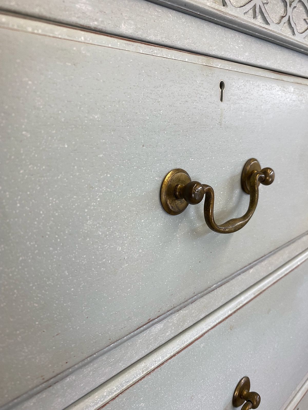 Gustavian Style Duck Egg Blue Chest On Stand photo vintage